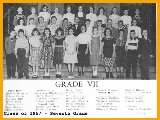 class of 1957 in seventh grade
